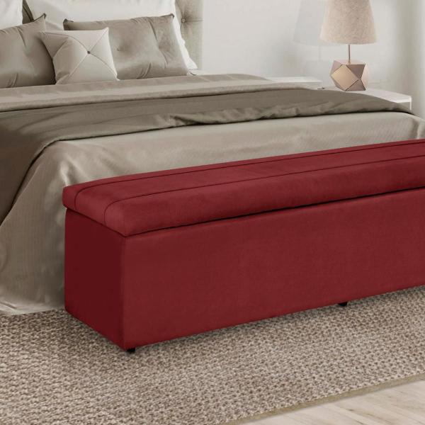 Imagem de Baú Helena 120Cm Calçadeira Estofada Suede Diversas Cores