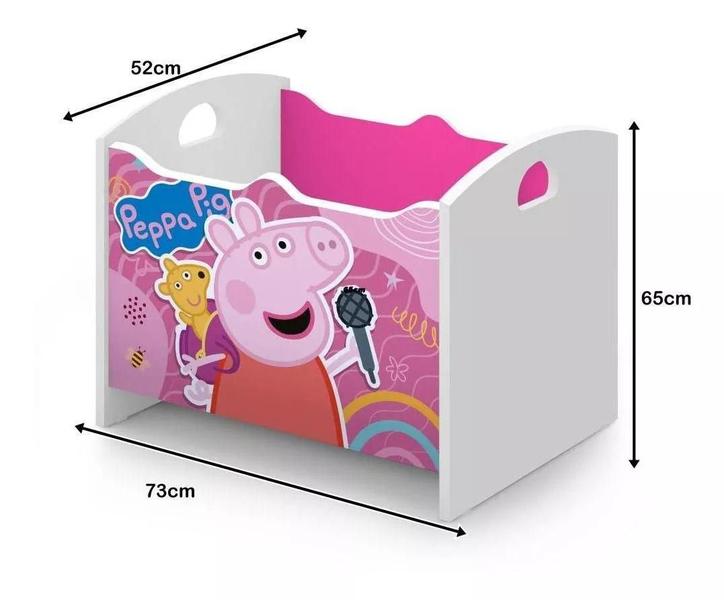 Imagem de Baú Infantil Caixa Organizadora de Brinquedos Peppa ou George