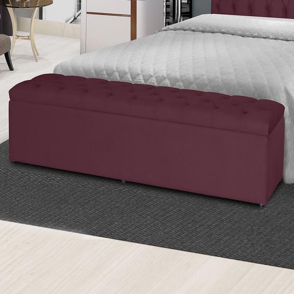 Imagem de Baú Jade 193Cm Calçadeira Estofada Suede Diversas Cores