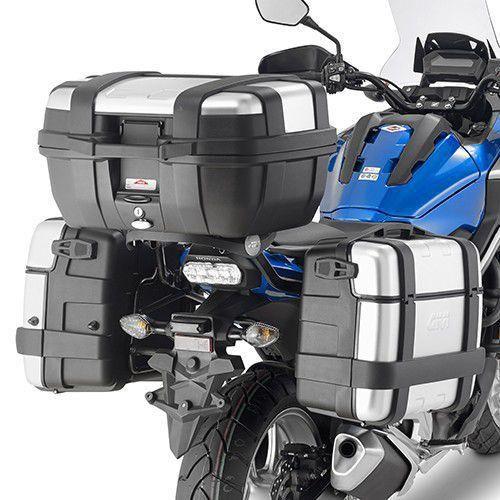 Imagem de Bau lateral (par) givi trk-33npack2 trekker de 33 litros (cada) prata