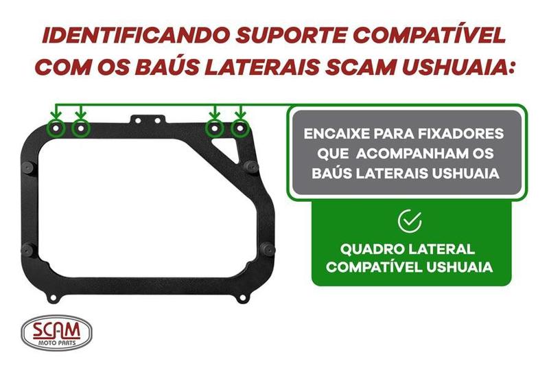 Imagem de Bau lateral (par) scam baep036 alum escovado 36l ushuaia