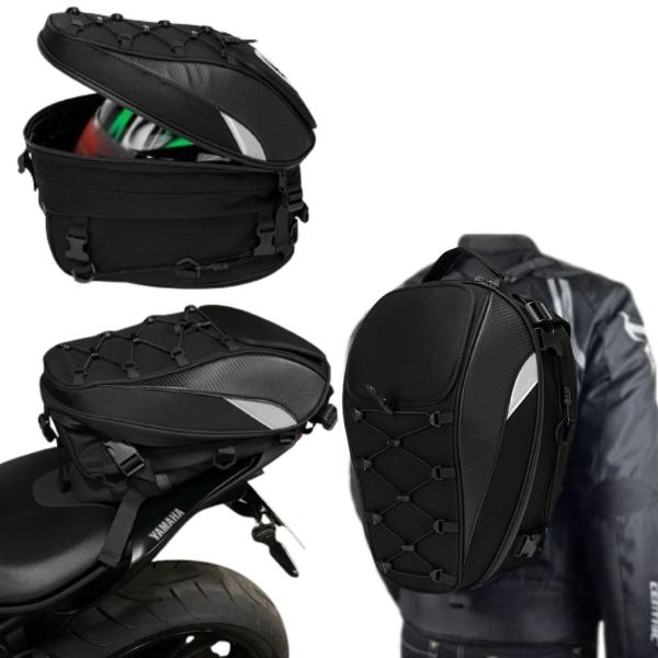 Imagem de Bau Mochila Bolsa Para Motos 37L + Alforge 40 Litros Par