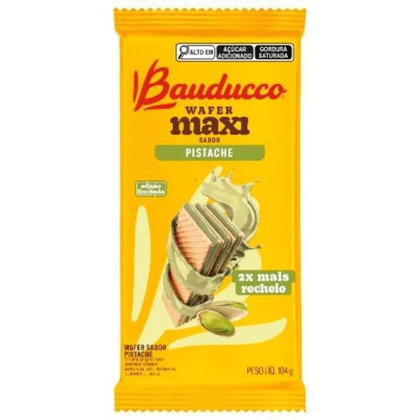 Bauducco Wafer Maxi Pistache 104 gramas Imagem de Bauducco Wafer Maxi Pistache 104 gramas