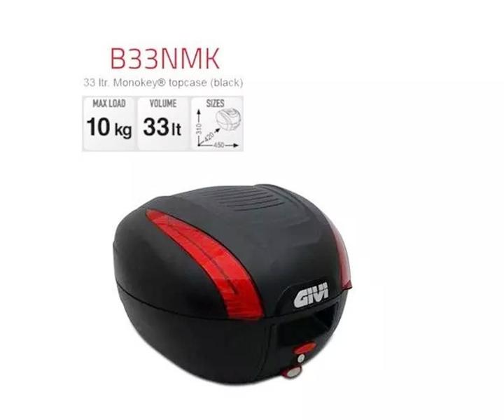 Imagem de Bauleto 33 Litros B33 Monokey Preto Givi B-33Nmk