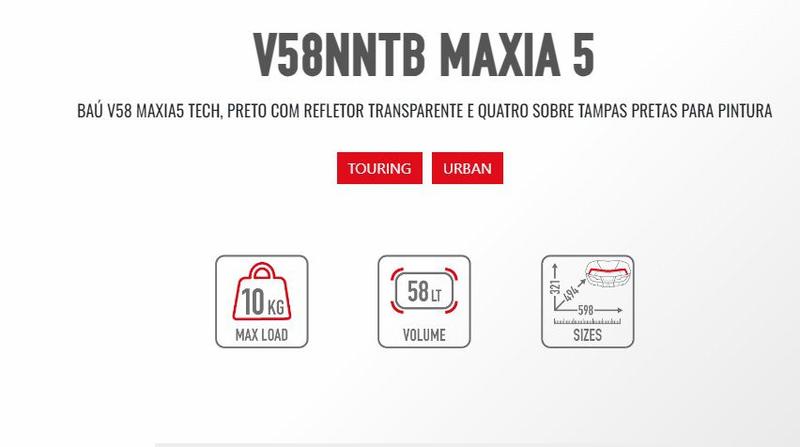 Imagem de Bauleto Givi Monokey 58l V58nnt V58 Maxia 5 Preto Fumê