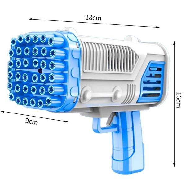 Imagem de Bazuca Pistola De Fazer Bolinhas De Sabão 36 Furos Emite Luz - Art Brink