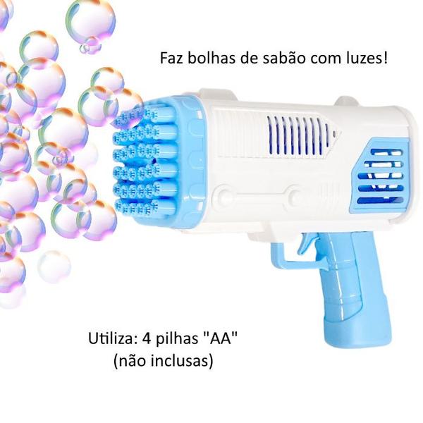 Imagem de Bazuca Solta Bolinhas de Sabão Automático Meninos + 1L Refil