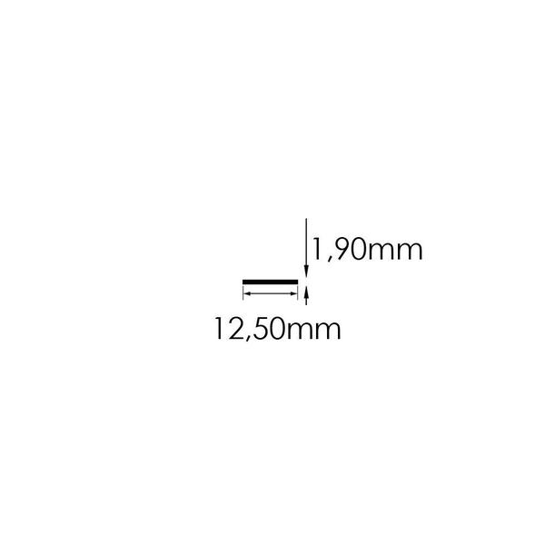 Imagem de BC001 Perfil de alumínio barra chata 12,70 x 1,90mm - 6 metros