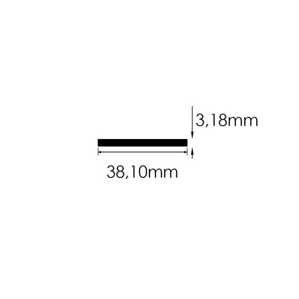 Imagem de BC038 Perfil de alumínio barra chata 38,10 x 3,17mm - 6 metros