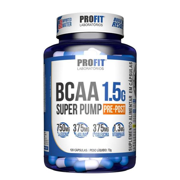 Imagem de Bcaa 1.5 Gramas Super Pump Aminoácido -  120 Cápsulas - Profit