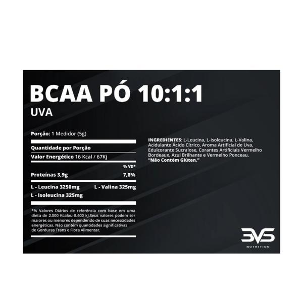 Bcaa 10:1:1 Uva 300g - 3VS Imagem de Bcaa 10:1:1 Uva 300g - 3VS