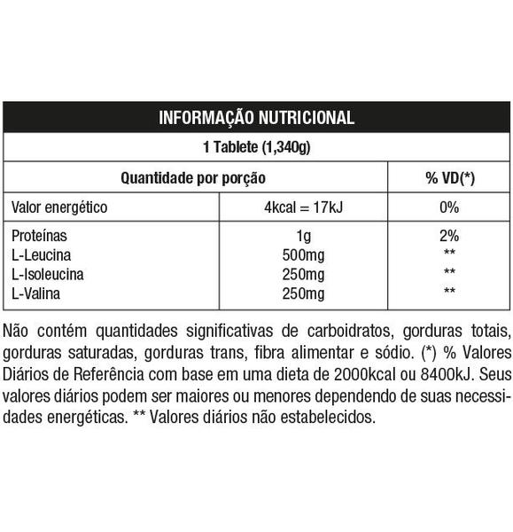 Imagem de BCAA 1000mg (60 tabs) - Padrão: Único