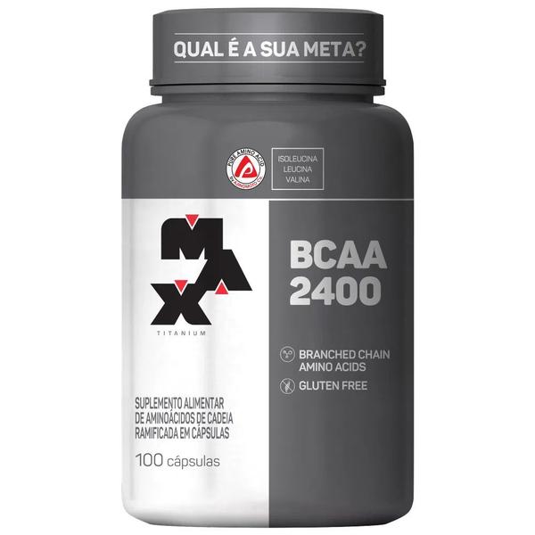 Imagem de BCAA 2400 100 Capsulas Max Titanium L-Leucina L-Isoleucina e L-Valina