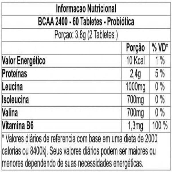 Imagem de BCAA 2400 60 TAB Probiótica