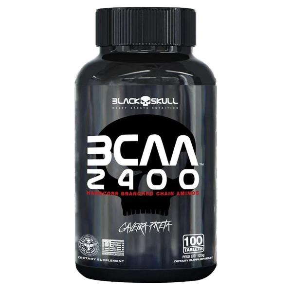 Imagem de Bcaa 2400mg 100 Caps + Glutamina Turbo 150g Black Skull