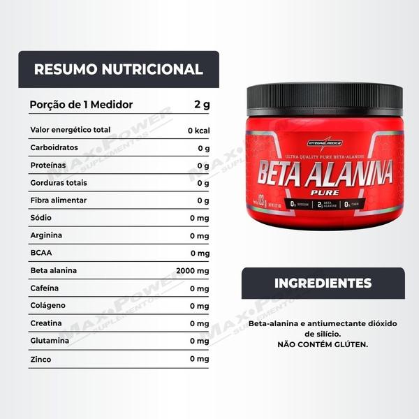 Imagem de Bcaa 90 Caps + Beta Alanina Pura 123g Integralmedica