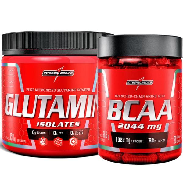 Imagem de Bcaa 90 Caps + Glutamina Pura 150g Integralmedica