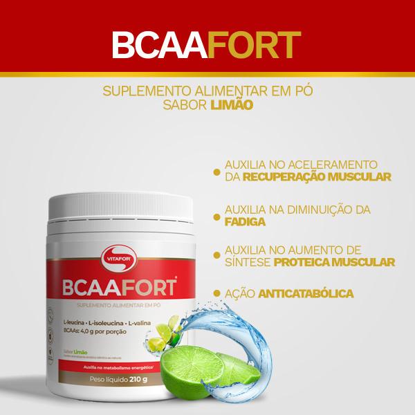 Imagem de Bcaa fort 210g limao - vitafor