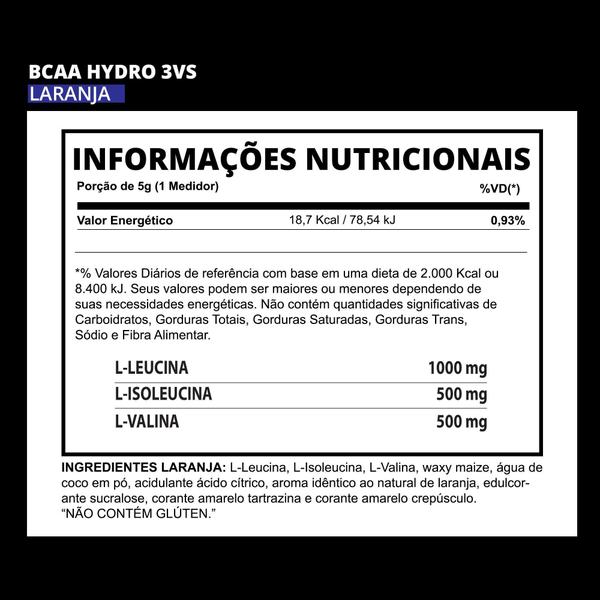 Imagem de Bcaa Hydro 300G Laranja 3Vs Nutrition