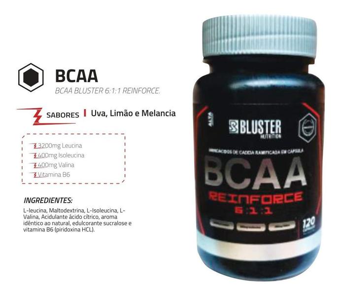 Imagem de Bcaa Reinforce 6:1:1 (60cápsulas) Bluster Nutrition