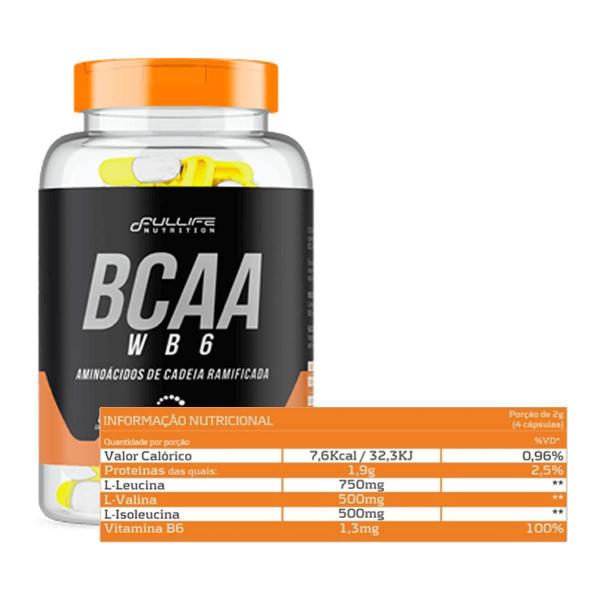 Imagem de Bcaa Wb6 Sem Sabor 60 Capsulas