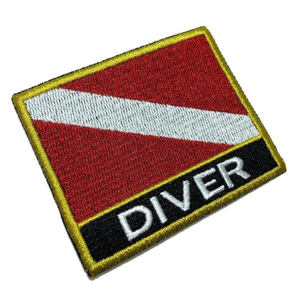 Imagem de BD0175NT01 Bandeira Mergulhador Patch Bordado Termo Adesivo