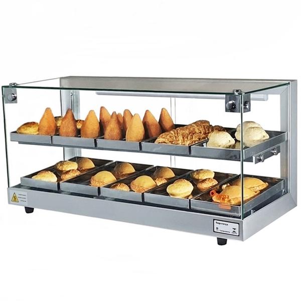 BD10 - Estufa Beta para salgados de 10 bandejas Dupla Prata - 127V - Omega Imagem de BD10 - Estufa Beta para salgados de 10 bandejas Dupla Prata - 127V - Omega