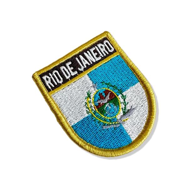 Imagem de BE0136E-011 Bandeira Rio de Janeiro Patch Bordado 5,7x6,8cm