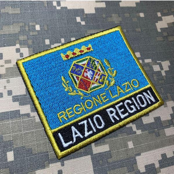 Imagem de BE0227NT01 Bandeira Lazio Region Patch Bordado Termo Adesivo