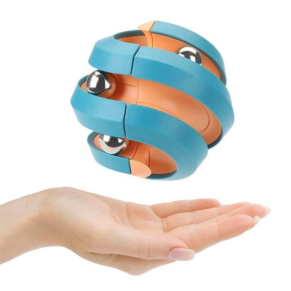 Imagem de Bead Orbit Ball Cube Fidget Toy Bola Orbital De Gude Gira Spinner Cubo Labirinto Infinito 3D