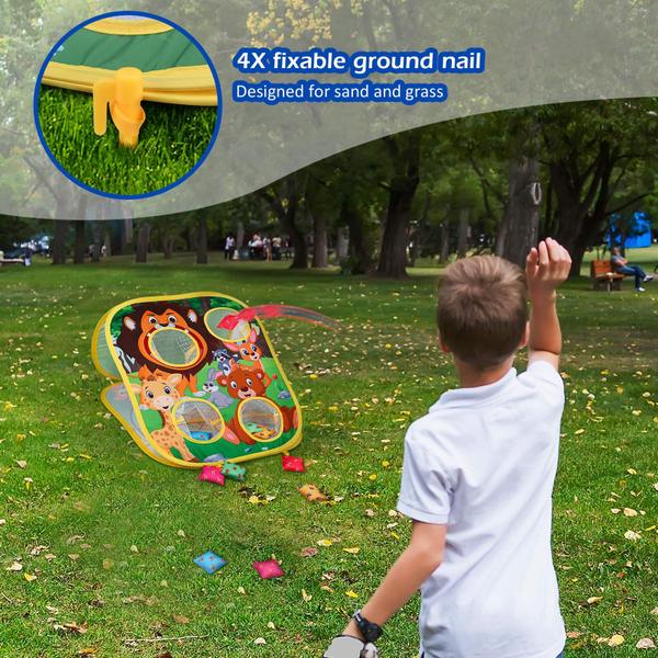 Imagem de Bean Bag Toss Game Toyk Animal Outdoor para crianças de 3 a 6 anos