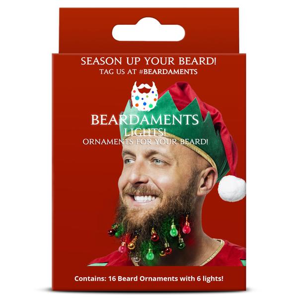 Imagem de Beard Lights Beardaments Light-Up Ornaments 16 unidades para homens