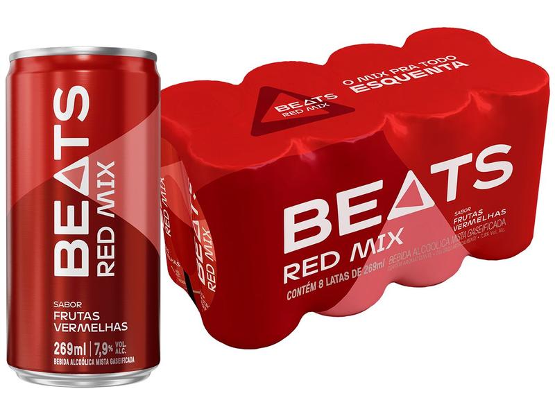 Beats Red Mix Frutas Vermelhas Lata 269ml 8 Unidades Beats Red Mix Frutas Vermelhas Lata 269ml 8 Unidades