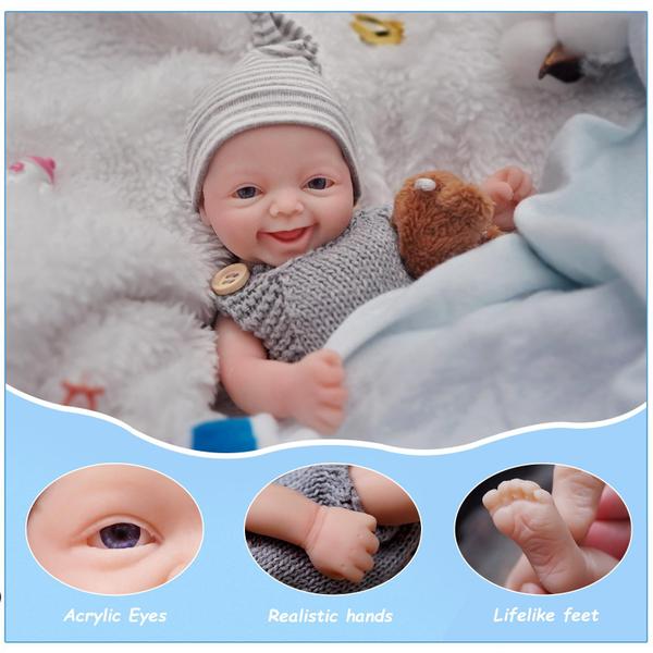 Imagem de Bebê de silicone MYREBABY Jefy 7 cm Micro Preemie Full Boy