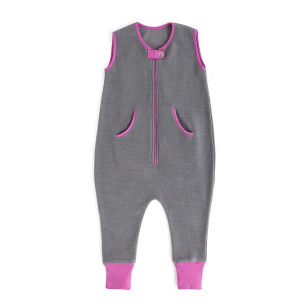 Imagem de bebê deedee Fleece Kicker Sack com pés saco de dormir, 18months-2T, ardósia