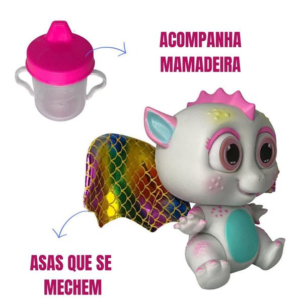 Imagem de Bebê Dragão Flying Baby Com Asas Brinquedo Infantil Criança