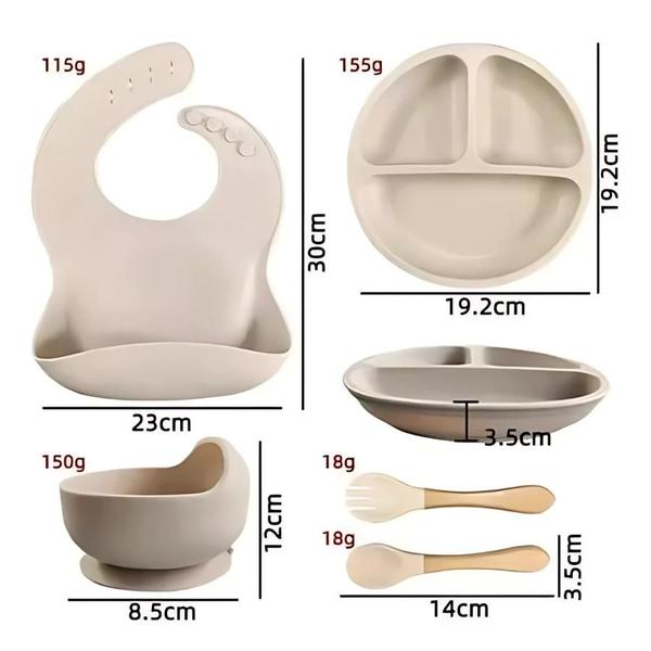 Imagem de Bebê e suculentas Comidas: Conjunto de Silicone Funcional