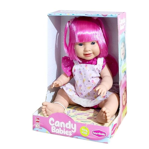 Imagem de Bebê Ice Cream Boneca Sorvete Vestido de Doces Vinil Reborn Cabelo Rosa Original