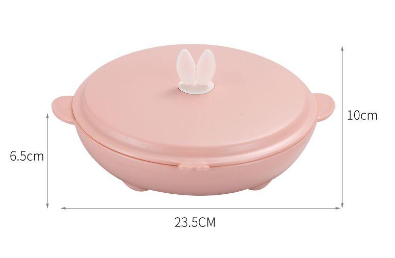 Imagem de Bebê isolamento de aço inoxidável Crianças Tigela Prato com non slip Alimentando tigela de silicone ambientalmente alimentando louças Armazenamento de alimentos para bebês