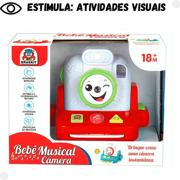 Imagem de Bebe Musical Câmera Projetor Infantil Educativo 6308 - Braskit