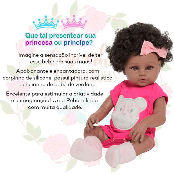 Imagem de Bebê Negra Princesa Recém Nascida Com Lindo Macacâo + Itens