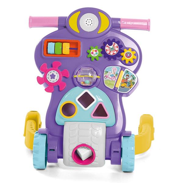 Imagem de Bebe Piloto Andador Infantil Educativo 2 em 1 para Bebe Tateti Calesita 888 Rosa