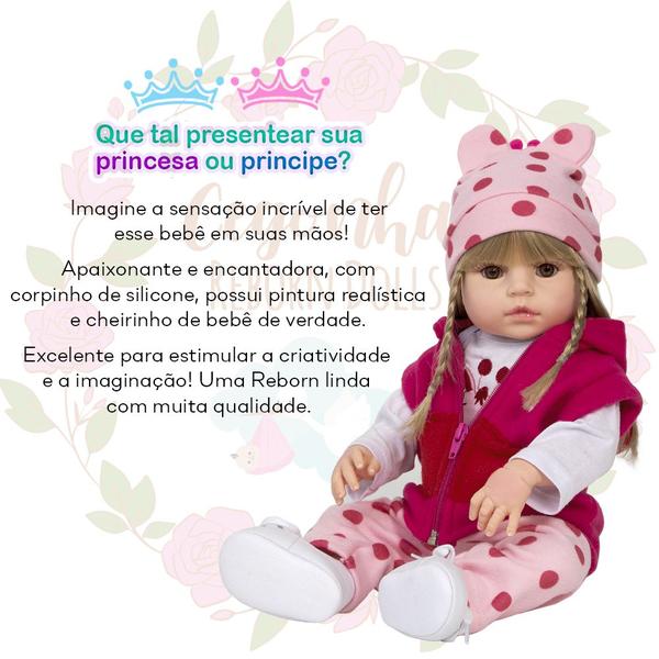 Imagem de Bebê Princesa Girafinha Grande Reborn Magazine Luiza