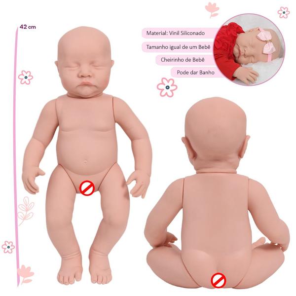 Imagem de Bebe Reborn 100% Silicone Menina Lívia Enxoval 11 Itens