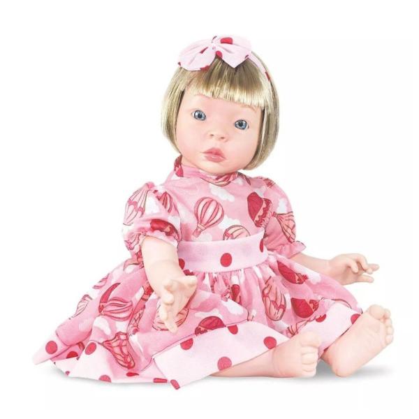 Imagem de Bebê Reborn Baby Boneca Cabelos Loiros 1325 + Carrinho Baby