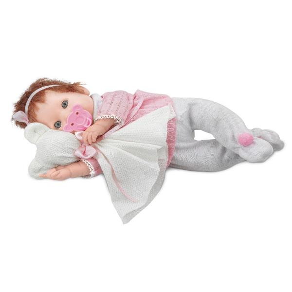 Imagem de Bebê Reborn Baby Boneca Cabelos Ruivos C/ Enxoval e Bolsinha