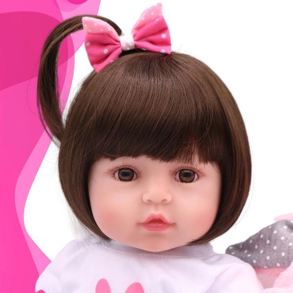 Bebê Reborn Bebê Realista Menina 100% Silicone Com Pelúcia - New Happy Imagem de Bebê Reborn Bebê Realista Menina 100% Silicone Com Pelúcia