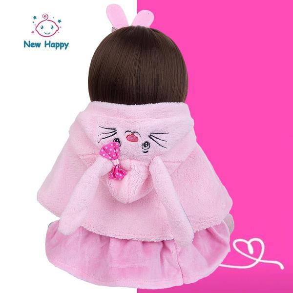 Bebê Reborn Bebê Realista Menina 100% Silicone Com Pelúcia - New Happy Imagem de Bebê Reborn Bebê Realista Menina 100% Silicone Com Pelúcia