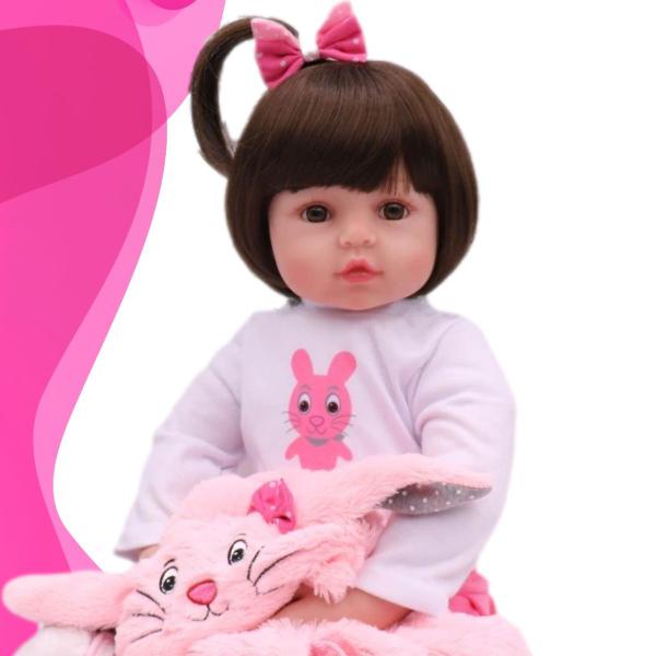 Bebê Reborn Bebê Realista Menina 100% Silicone Com Pelúcia - New Happy Imagem de Bebê Reborn Bebê Realista Menina 100% Silicone Com Pelúcia