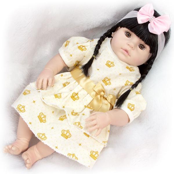 Imagem de Bebe Reborn Boneca Menina Princesa Bolsa Vários Acessórios